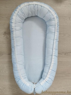 Premi kék csíkos- Minky babafészek termék főképe