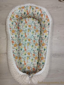 Vadvilág- Bézs minky babafészek termék főképe